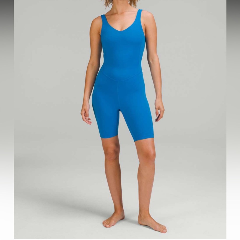 Lululemon Align Onesie 8” size 12 in poolside blue